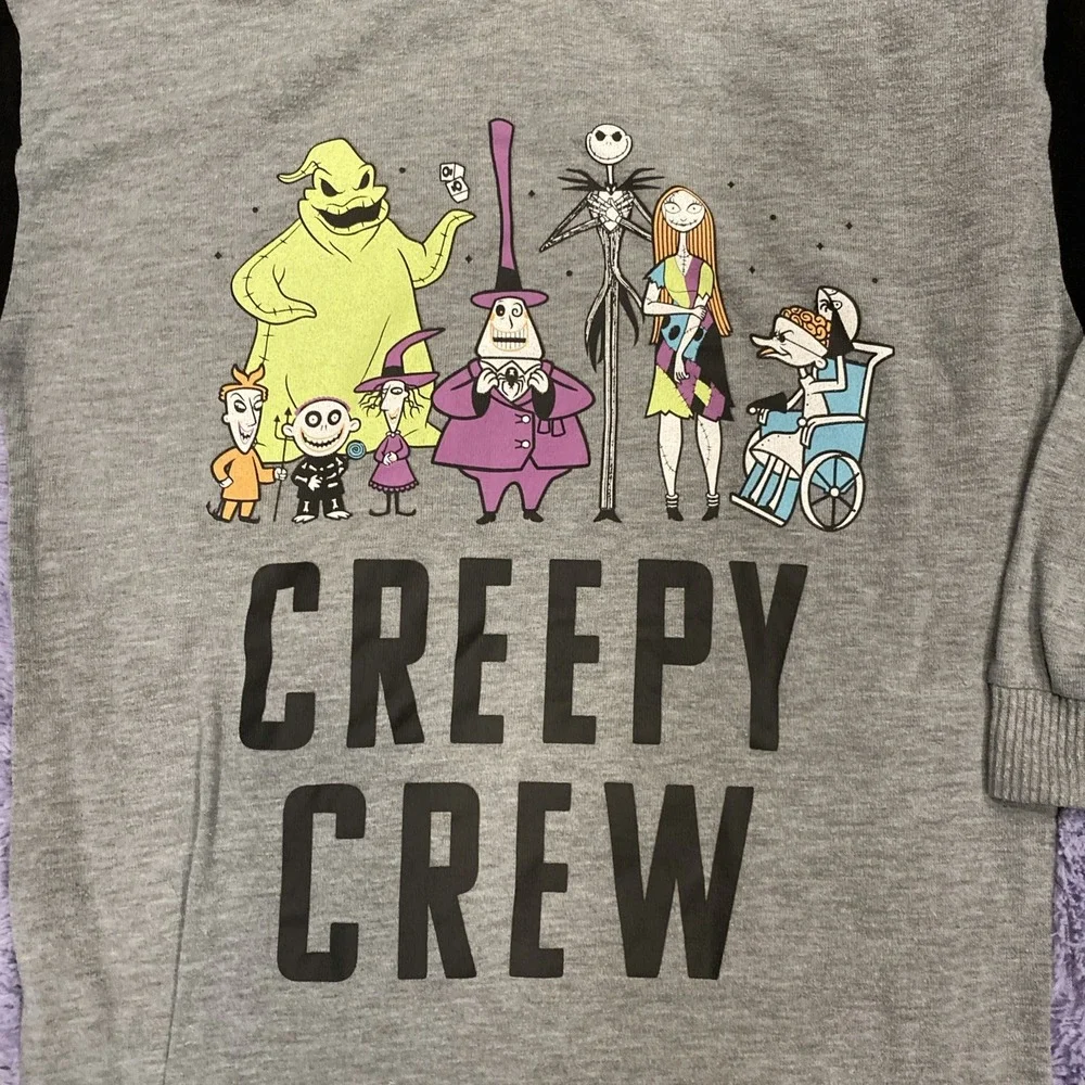 Tim Burton Disney Nightmare Before Christmas Medium Sweater Dress Pajama - Picture 2 of 4